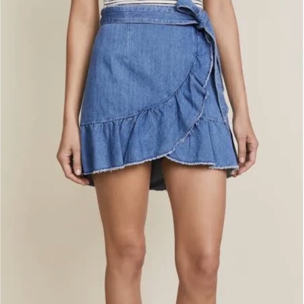 PAIGE – Nivelle Ruffle Wrap Skirt